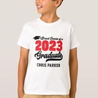 Proud Cousin d'un 2023 Graduate Red Bold Script