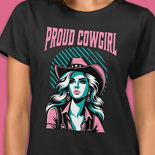 T-shirt Proud Cowgirl Western Pop Art esthétique graphique