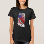 T-shirt Proud Crane Operator American Flag Crane Driver  1 (Devant)