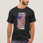 T-shirt Proud Crane Operator American Flag Crane Driver  1 (Devant)