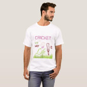 T-shirt Proud cricket fan (Devant entier)