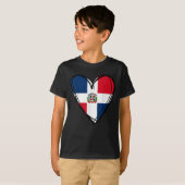 T-shirt Proud Dominican Boy Girl Aunt Dad Mama Cool Flag H (Devant entier)