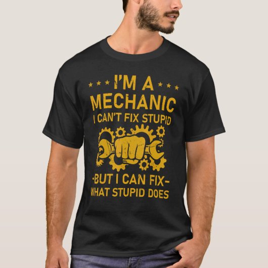 T-shirt Proud Engineer Squad I'm Mechanic I Can Fix What S (Devant)