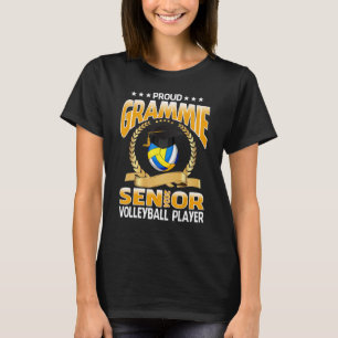 T-shirt Proud Grammie Senior 2024 Volleyball Player Gradua