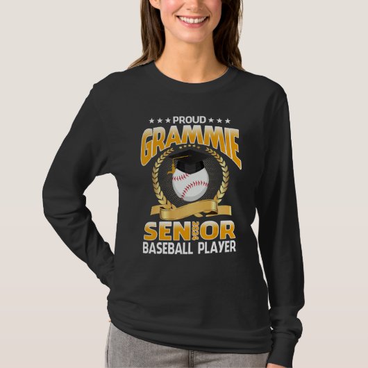T-shirt Proud Grammie Senior Class Of 2024 Baseball Player (Devant)