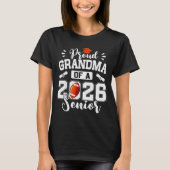T-shirt Proud Grandma Of A 2026 Senior Football Graduation (Devant)