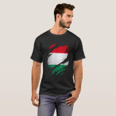 T-shirt Proud Hungarian  Torn Ripped Hungary Flag (Devant entier)