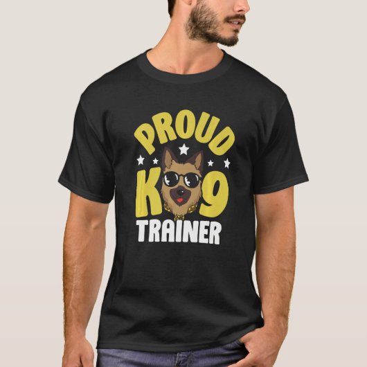 T-shirt Proud K9 Trainer Handler Dog Handling Premium (Devant)