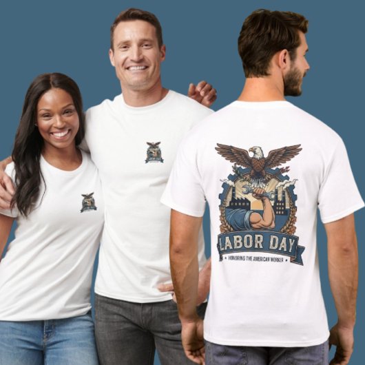 T-shirt Proud Labor Day American Worker Eagle Shirt