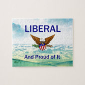 T-SHIRT Proud Liberal Jigzaag Puzzle Legpuzzel (Horizontaal)