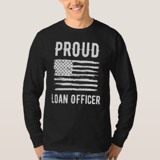 T-shirt Proud Loan Officer Profession American Flag