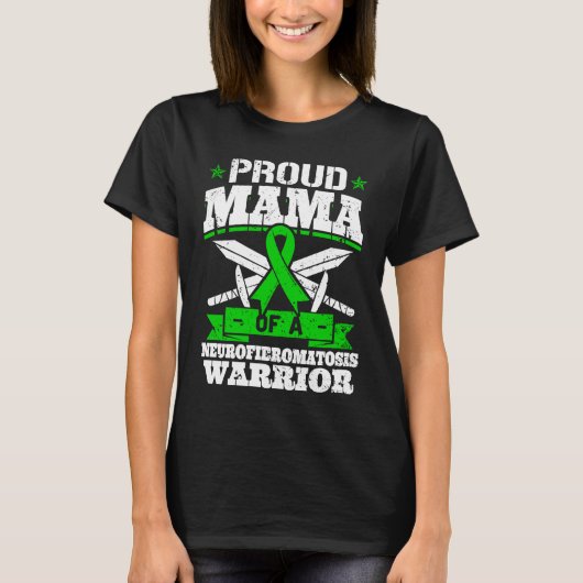 T-shirt Proud Mama Of A Neurofibromatosis Warrior Awarenes (Devant)