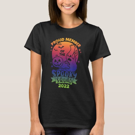 T-shirt Proud Member of the Spooky Squad 2022 Happy Hallow (Devant)