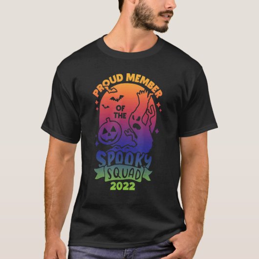 T-shirt Proud Member of the Spooky Squad 2022 Happy Hallow (Devant)
