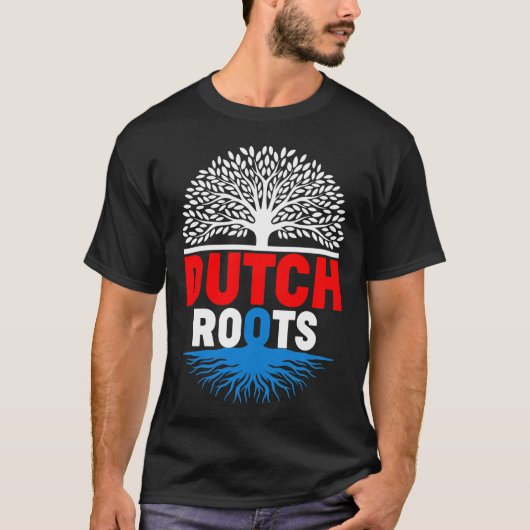 T-shirt  Proud Native Dutch Netherland Flag Dutch Roots Tr (Devant)