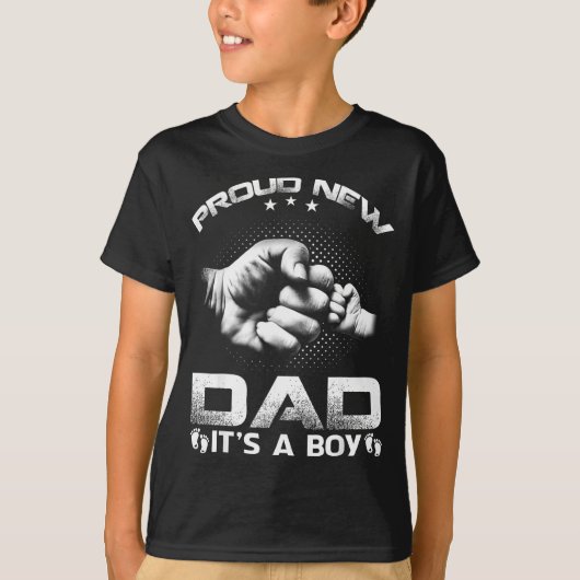 T-shirt Proud New Dad It's A Boy  (Devant)