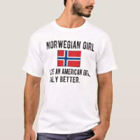 Proud Norwegian Girl Norway Flag Norwegian Roots