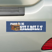 T-SHIRT Proud om Hillbilly te worden Bumpersticker (Op auto)