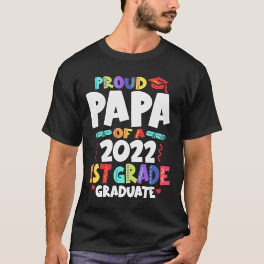 T-shirt Proud Papa d'un 2022 de 1ère année (Devant)