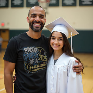 T-shirt Proud Papa d'un diplômé de 2025