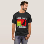 T-shirt Proud Parent Of A Dramatic Dog Silhouette Retro De (Devant entier)