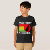 T-shirt Proud Parent Of A Dramatic Dog Silhouette Retro De (Devant entier)