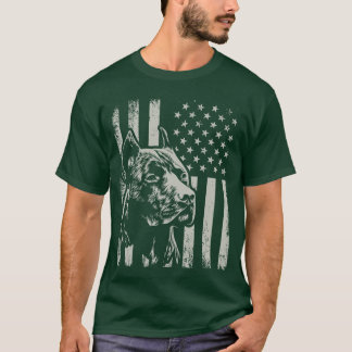 T-shirt Proud Patriotic Pit Bull Owner Lover American Flag