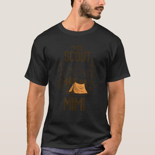 T-shirt Proud Scout Mimi Camping Scout Leader Adventure Tr (Devant)