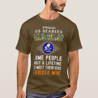 T-shirt Proud Seabees Grand-mère I Raised My Heroes Camoue