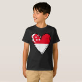 T-shirt Proud Singarean Boy Girl Aunt Dad Mom Singare Flag (Devant entier)