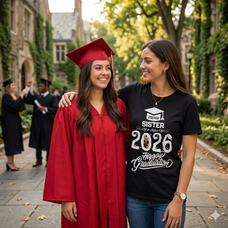 T-shirt Proud Sister Class of 2026 Graduate Photo