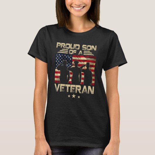 T-shirt Proud Son Of A Veteran (Devant)
