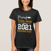 T-shirt Proud Step Maman d'un 2021 Graduate White (Devant)