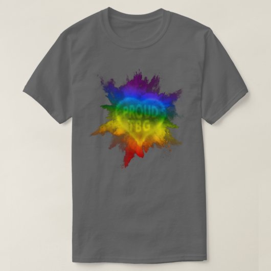 T-shirt Proud To Be Gay Flag Pride Rainbow Eploding LGBTQ (Design devant)