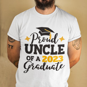 T-shirt Proud Uncle 2023 diplômé en or noir
