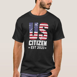 T-shirt Proud US Citizenship Decoration American New USA C