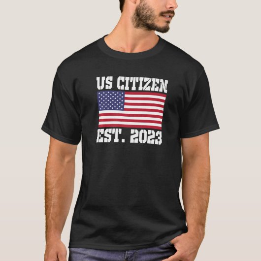 T-shirt Proud US Citizenship Immigrant American New USA Ci (Devant)