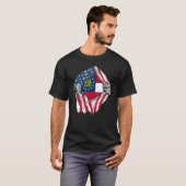 T-shirt Proud Usa Home Country Patriotic Home State Flag G (Devant entier)