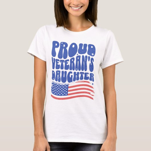 T-shirt Proud Veteran's Daughter  (Devant)