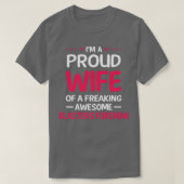 T-shirt Proud Wife Of Freaking Awesome BLASTERS FOREMAN (Design devant)
