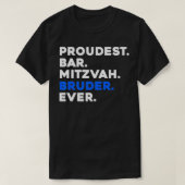 T-shirt PROUDEST BAR MITZVAH BRUDER EVER Jewish BOY Celebr (Design devant)