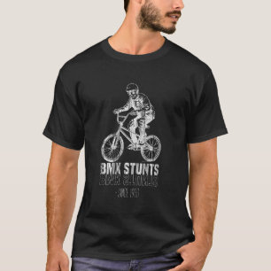 T-shirt prouesses en BMX depuis 1966 traîne squelette BMX