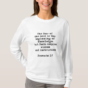 T-shirt Proverbes 1:7 La peur du Seigneur