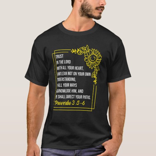 T-shirt Proverbes 35 6 Bible Verse Religious Christian Men (Devant)