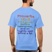 T-shirt Proverbs 16:18 improved (Dos)