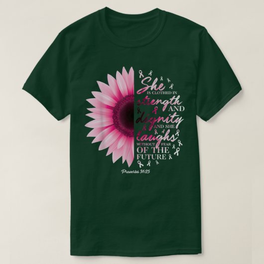 T-shirt Proverbs 31 Bible Verse Christian Breast Cancer Aw (Design devant)