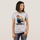 T-shirt PROVERBS 31 CHRÉTIENS RIVETER T-Shir ROSIE RIVETER (Devant entier)