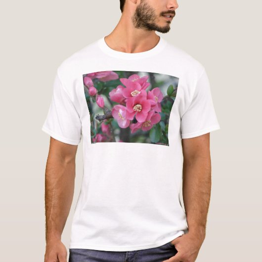 T-shirt Province à fleurs rose du printemps (Devant)