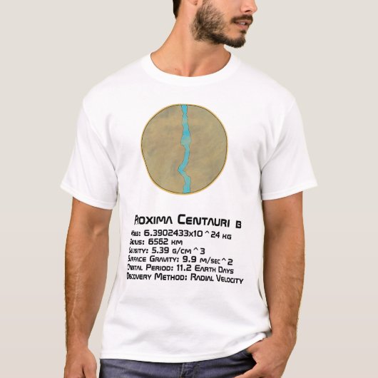 T-shirt Proxima Centauri b Données techniques (Devant)