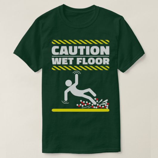 T-shirt Prudence Plancher Humide Molécules H2O Funny Geek  (Design devant)